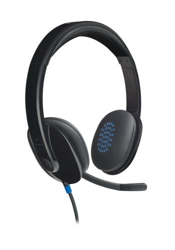 Logitech H540 Laidinės ausinės, USB-A, Juoda