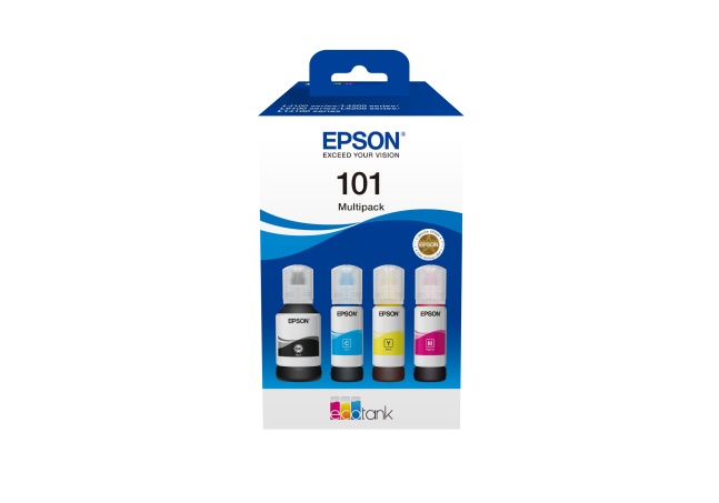 Epson 101 EcoTank (C13T03V64A) Rašalo papildymo buteliukų komplektas, CMYK
