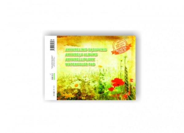 Akvarelinis sąsiuvinis SMLT, A4, 200 g, klijuotas, (10)  0708-205
