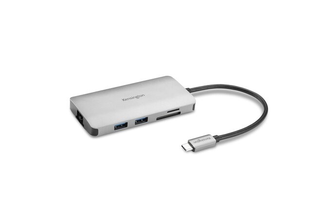 Kensington UH1400P Mobilusis šakotuvas/jungčių stotelė, 8-in-1 USB-C, Pilka