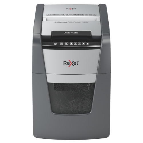 Dokumentų naikiklis Rexel Optimum AutoFeed+ 100XP Cross Cut P4,34l(Replace Rexel Auto+ 90X)