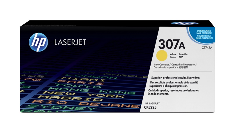 HP 307A (CE742A) Lazerinė kasetė, Geltona