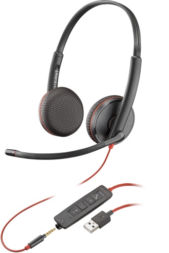POLY Blackwire 3225 Stereo Laidinės ausinės, USB-A, Juoda