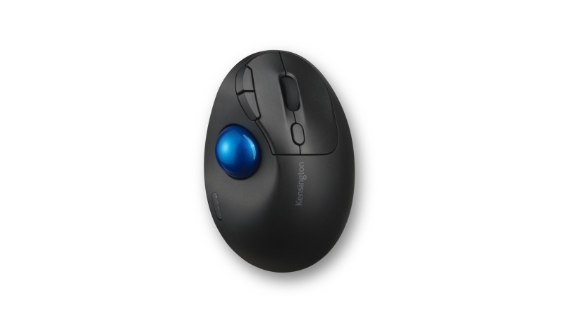 Kensington ProFit Ergo TB450 Trackball Belaidė pelė, RF Wireless + Bluetooth, 1600 DPI, Black/Blue