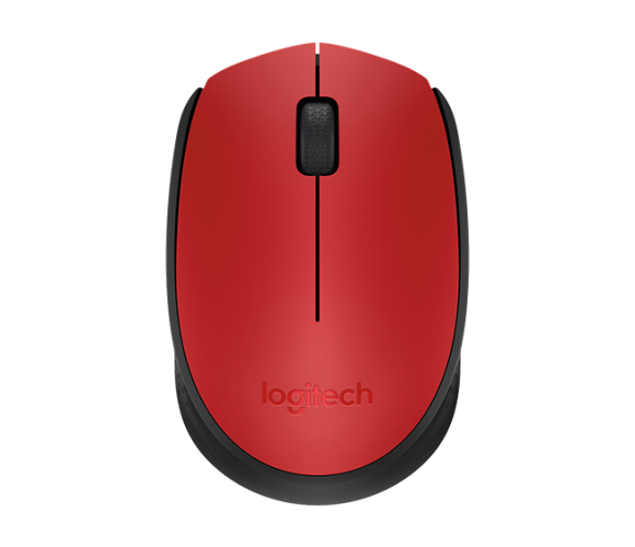 Logitech M171 Belaidė pelė RF Wireless, 1000 DPI, Red/Black