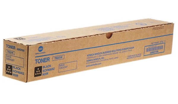 Konica Minolta TN221K (A8K3150) Lazerinė kasetė, Juoda