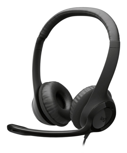 Logitech H390 Laidinės ausinės, USB-C, Juoda