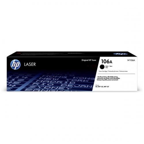 HP 106A (W1106A) Lazerinė kasetė, Juoda