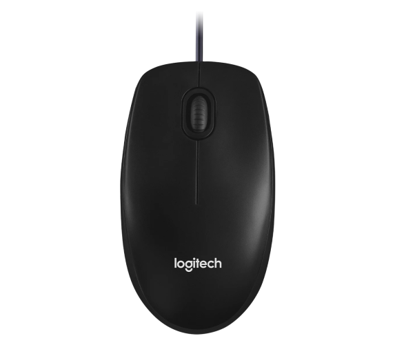 Logitech M100 Laidinė pelė USB-A 1000 DPI, Juoda