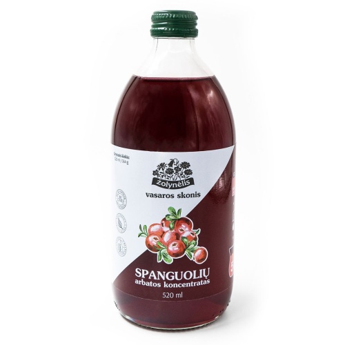 Žolynėlis spanguolių arbatos koncentratas, 520ml