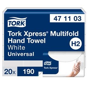 Lapelinis rankšluostinis popierius Tork Xpress Multifold Universal H2 2sl., 23,4 x 21,3 cm (20 vnt.)