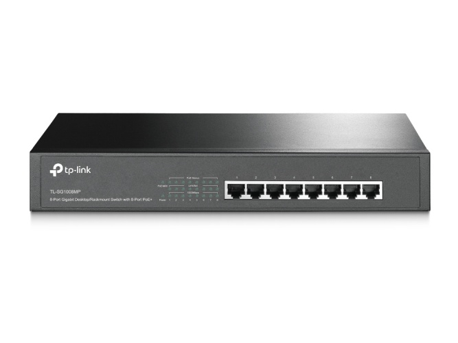 TP-Link TL-SG1008MP 8-Port Gigabit Desktop/Rackmount Šakotuvas su 8-Port PoE+