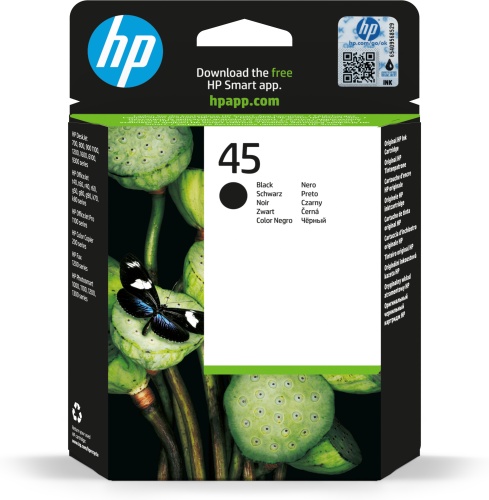 HP 45 (51645AE) Rašalinė kasetė, Juoda