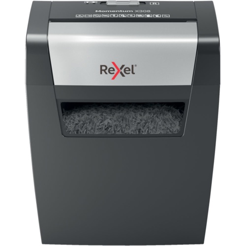 Rexel Momentum X308 Dokumentų naikiklis Particle-cut shredding 5x42mm P-3 15L, Pilka/Juoda
