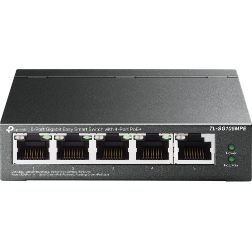 TP-Link TL-SG105MPE 5-Port Gigabit Easy Smart Šakotuvas su 4-Port PoE+