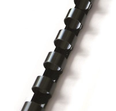Spiralė įrišimui plastikinė 14 mm, juoda, (100 vnt.)