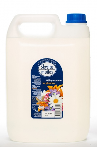 Muilas, skystas, gėlių kvapo, su glicerinu, be dažiklių, 5l