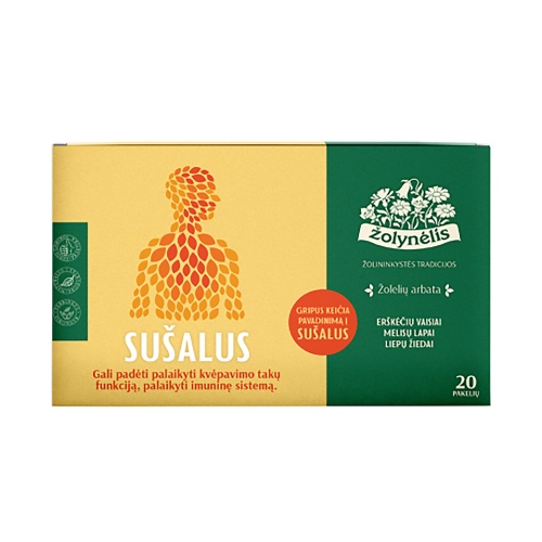Žolynėlis žolelių arbata Sušalus , 30g (1,5x 20)