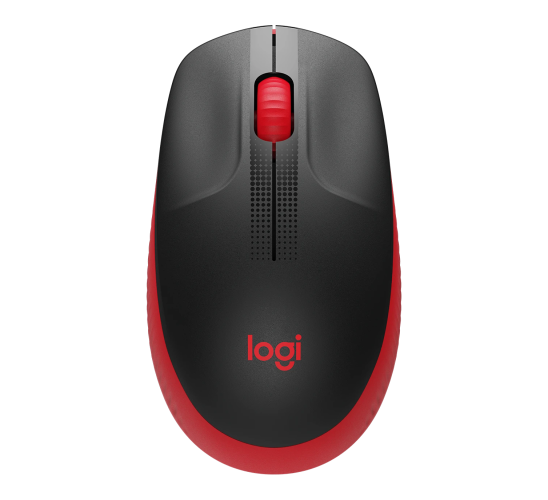 Logitech M190 Full-Size Belaidė pelė, RF Wireless, 1000 DPI, Raudona